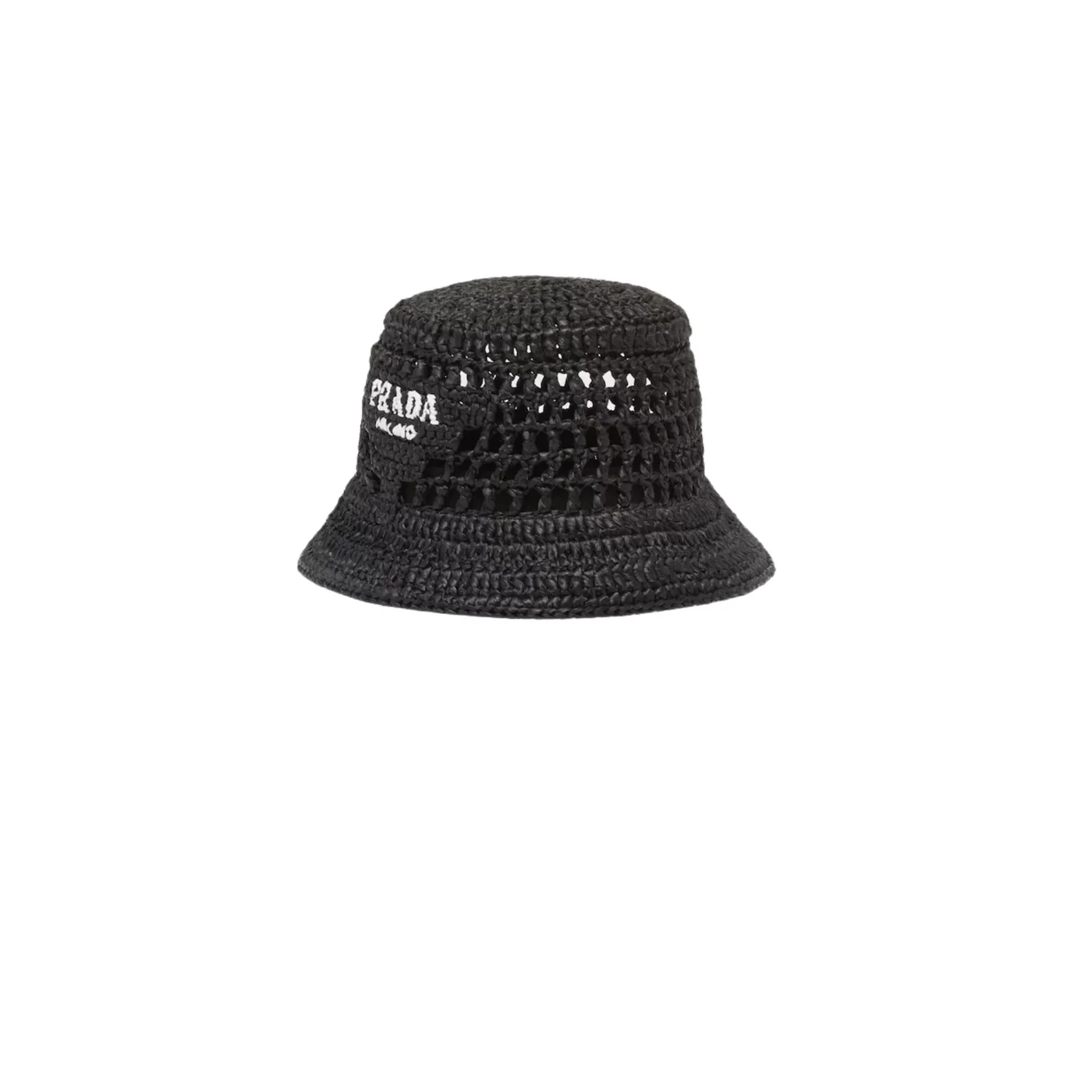 Prada Woven Fabric Bucket Hat Black 1HC137_2A2T_F0002 Prada Woven Fabric Bucket Hat Black 1HC137_2A2T_F0002
