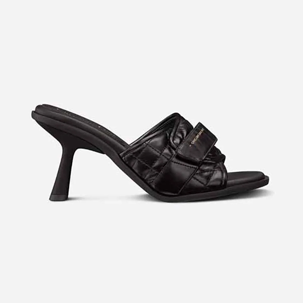 Dior Dio(r)evolution Heeled Slide Black Quilted Cannage Calfskin for Women Dior Dio(r)evolution Heeled Slide Black Quilted Cannage Calfskin for Women