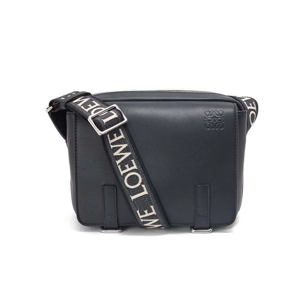 Loewe XS Military Messenger Bag in Supple Smooth Calfskin and Jacquard for Men Loewe XS Military Messenger Bag in Supple Smooth Calfskin and Jacquard for Men