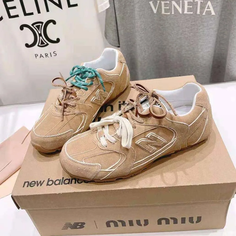 Miu Miu New Balance X Miu Miu 530 SL Suede Sneakers for Women in Cinnamon Miu Miu New Balance X Miu Miu 530 SL Suede Sneakers for Women in Cinnamon