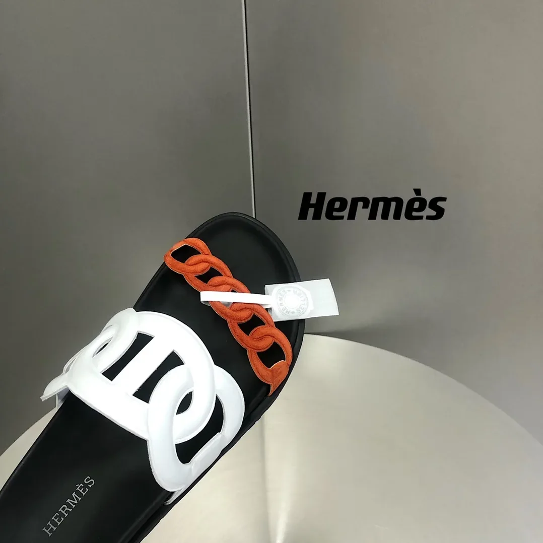 Hermes Extra Sandal Red in White Hermes Extra Sandal Red in White
