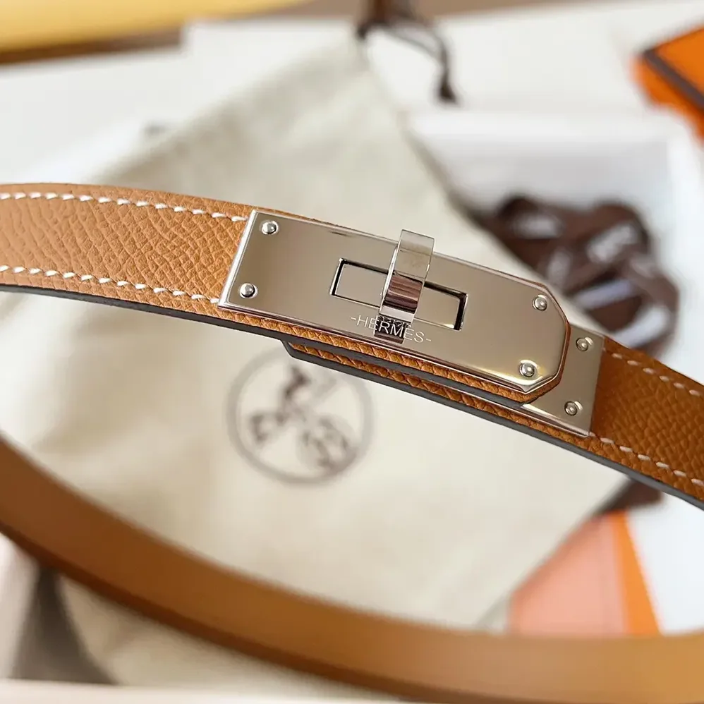 Hermes Kelly 18 Belt for Women in Brown