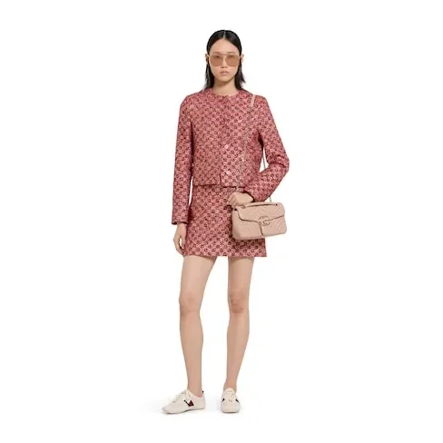 Gucci Marmont Medium Shoulder Bag / Pink Beige Light Gold Hardware Gucci Marmont Medium Shoulder Bag / Pink Beige Light Gold Hardware