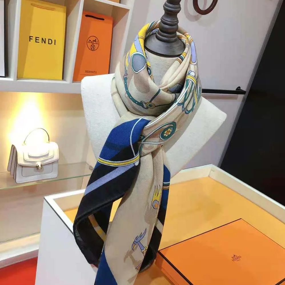 Hermes Voitures En Equilibre Shawl 140 for Women in Navy Hermes Voitures En Equilibre Shawl 140 for Women in Navy