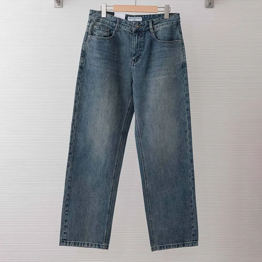Balenciaga Regular Fit Jeans in Dirty Vintage Blue for Women Balenciaga Regular Fit Jeans in Dirty Vintage Blue for Women