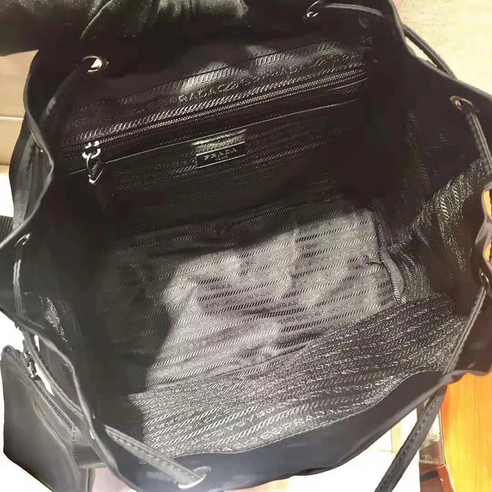 Prada Medium Nylon Backpack for Women in Black Prada Medium Nylon Backpack for Women in Black