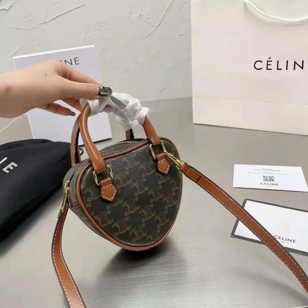 Celine Medium Celine Heart in Triomphe Canvas and Calfskin for Women Celine Medium Celine Heart in Triomphe Canvas and Calfskin for Women