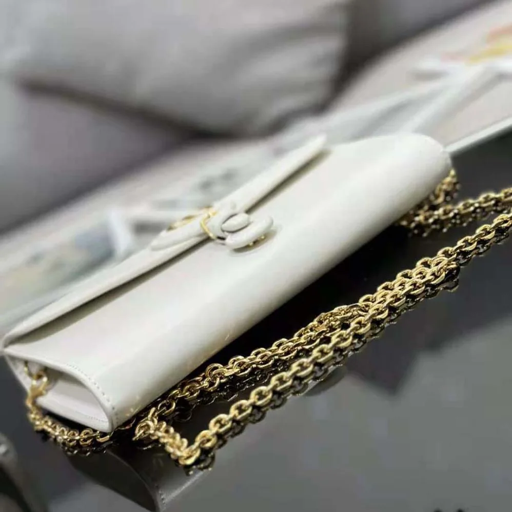Dior Bobby East-west Pouch with Chain Latte Smooth Calfskin for Women Dior Bobby East-west Pouch with Chain Latte Smooth Calfskin for Women