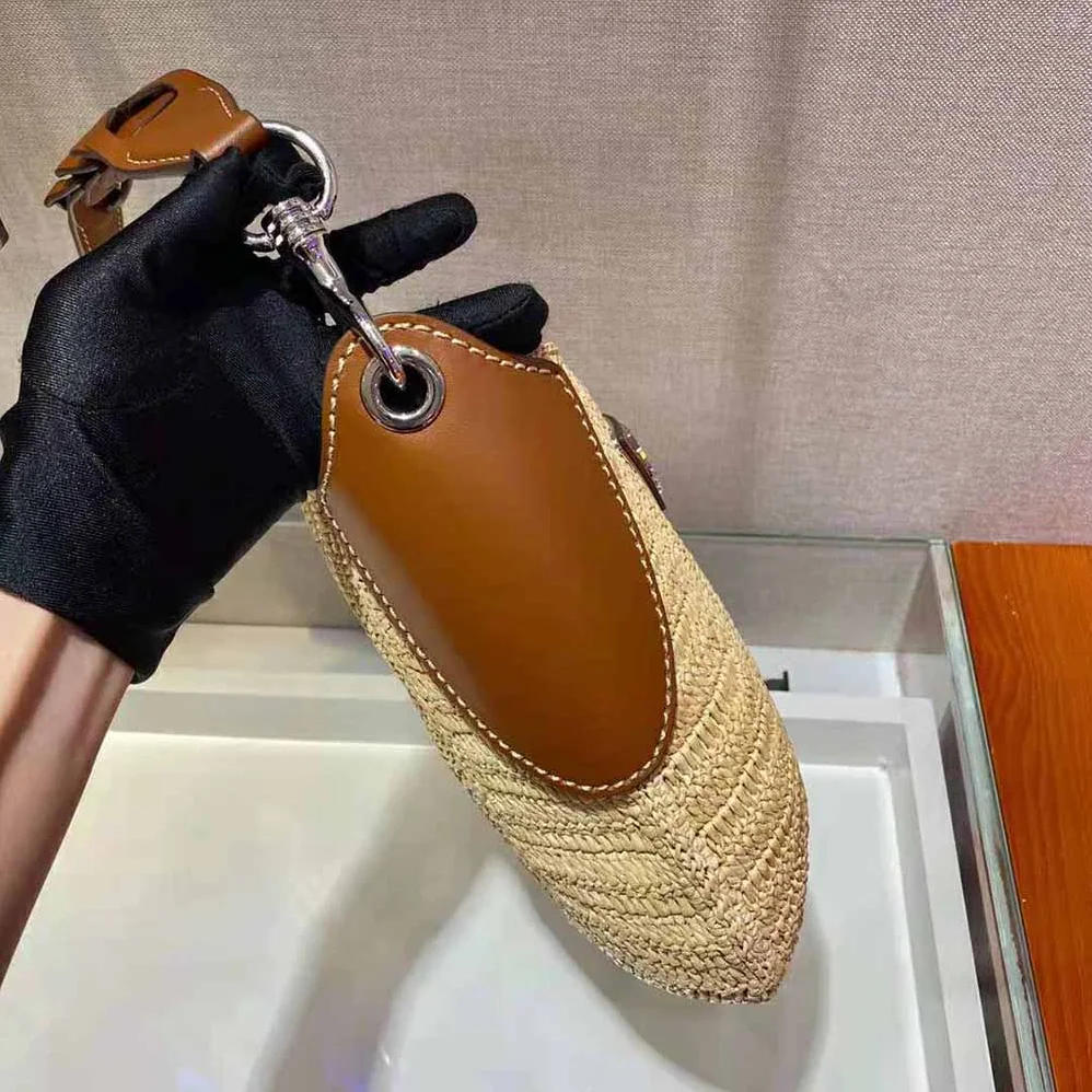 Prada Raffia and Leather Bag for Women Prada Raffia and Leather Bag for Women
