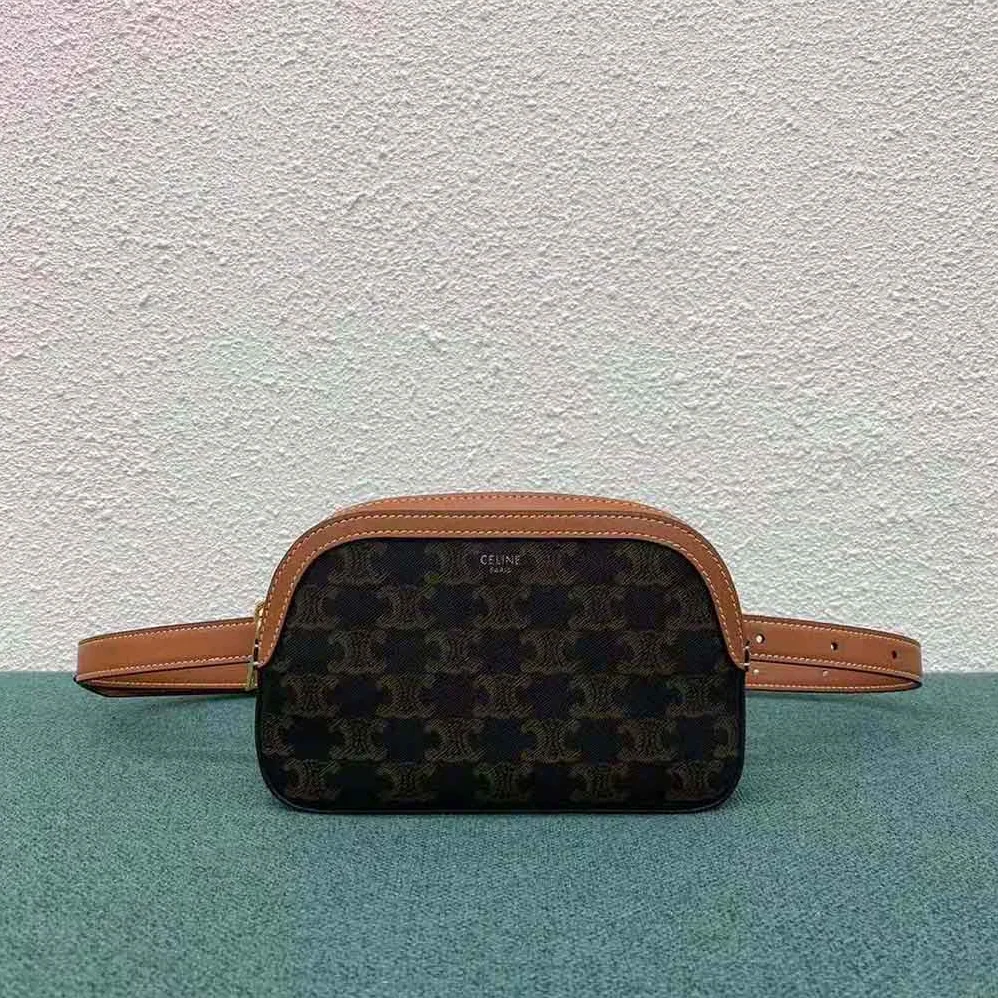 Celine Small Belt Bag in Triomphe Canvas for Women