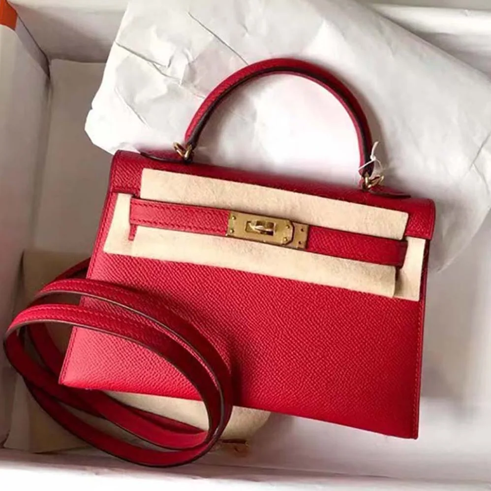 Hermes Kelly Bag 20 in Epsom Leather for Women in Red