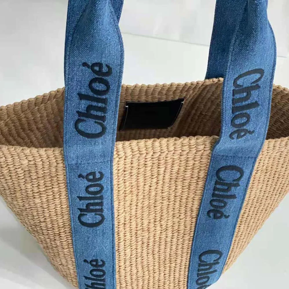 Chloe Large Woody Basket for Women in Navy Chloe Large Woody Basket for Women in Navy