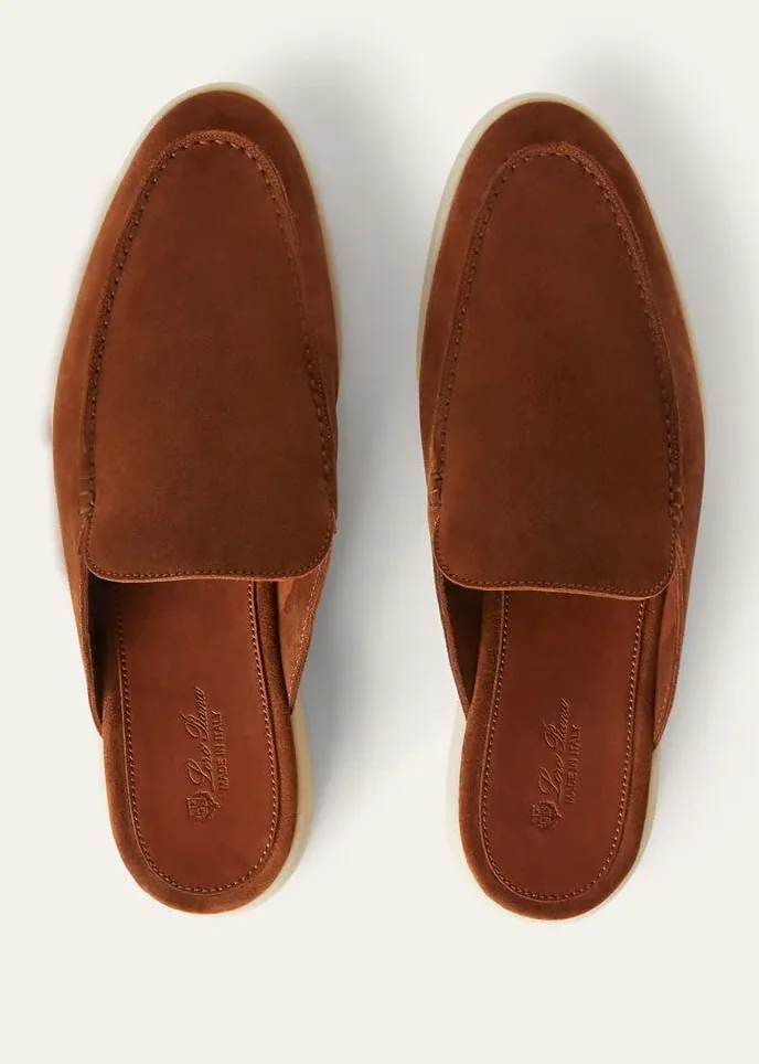 Loro Piana Babouche Walk Loafers Brown