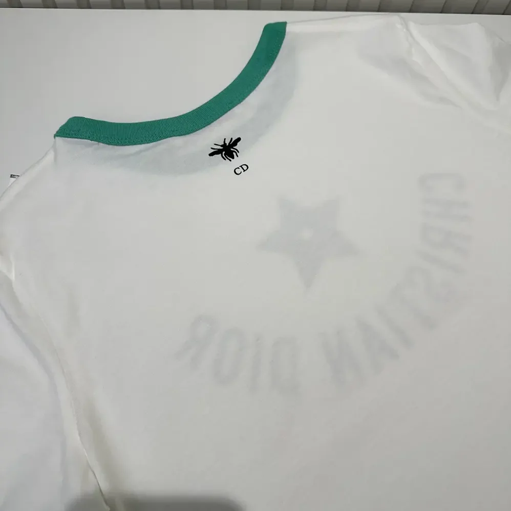 Dior Dioriviera T-Shirt Ecru and Aquamarina Cotton Jersey for Men