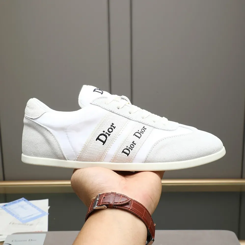 Dior Ribbon Sneaker White Suede Calfskin and Technical Fabric for Unisex Dior Ribbon Sneaker White Suede Calfskin and Technical Fabric for Unisex