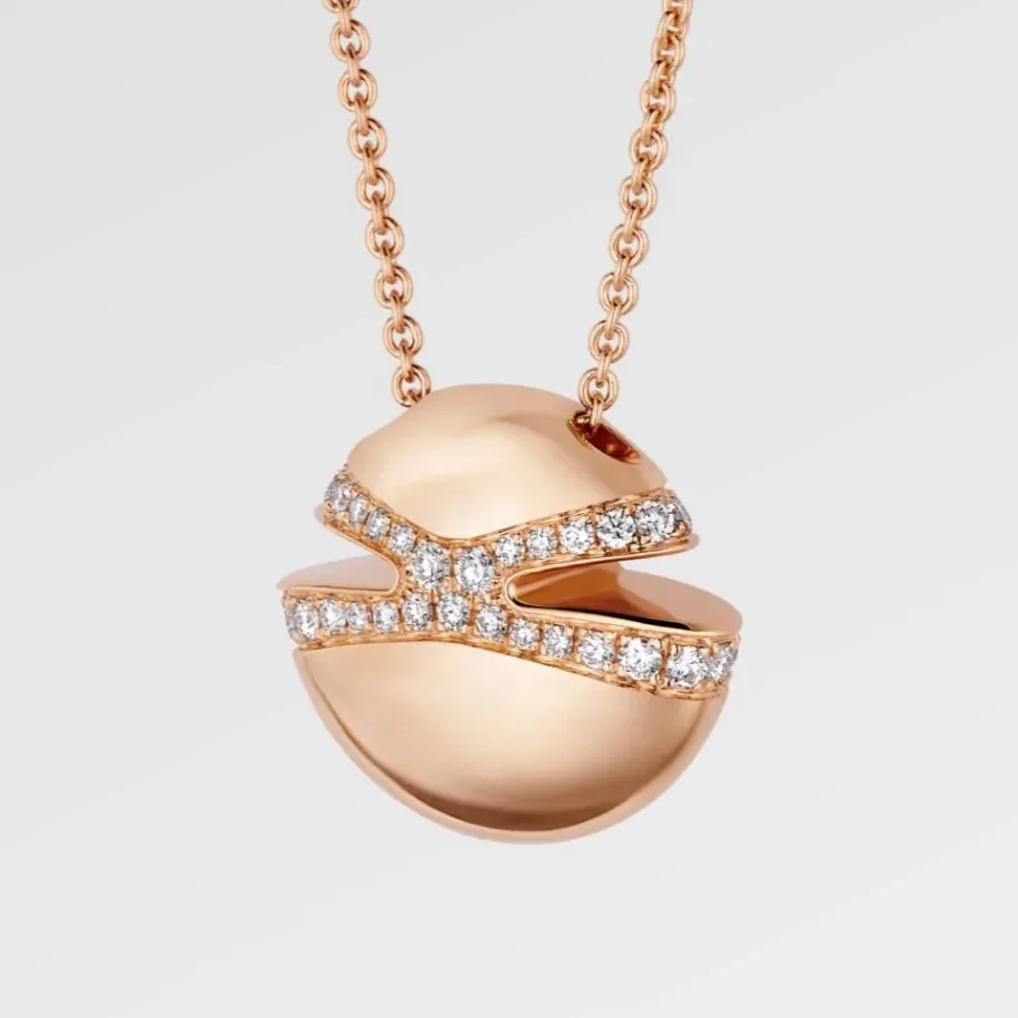 Bvlgari Cabochon Necklace Rose Gold