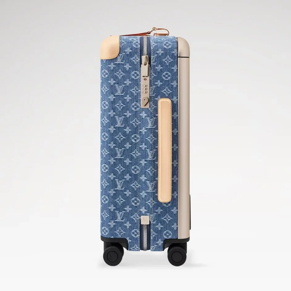 Louis Vuitton Horizon 55 Suitcase in Blue Denim Champagne Hardware