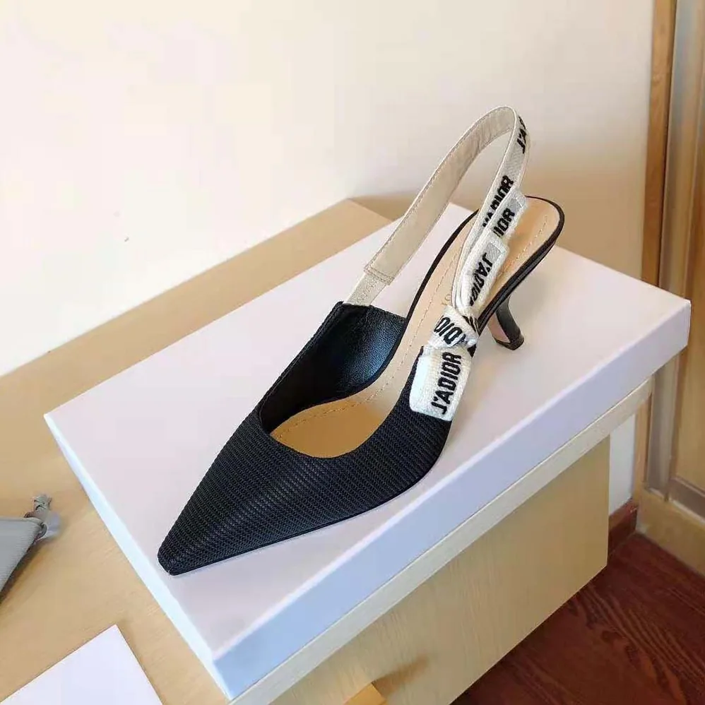 Dior J Adior Slingback Pump Black Technical Fabric for Women Dior J Adior Slingback Pump Black Technical Fabric for Women