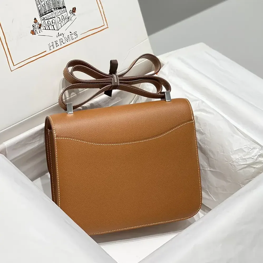 Hermes Constance 18 Bag Epsom Leather for Women in Brown/Silver Hermes Constance 18 Bag Epsom Leather for Women in Brown/Silver