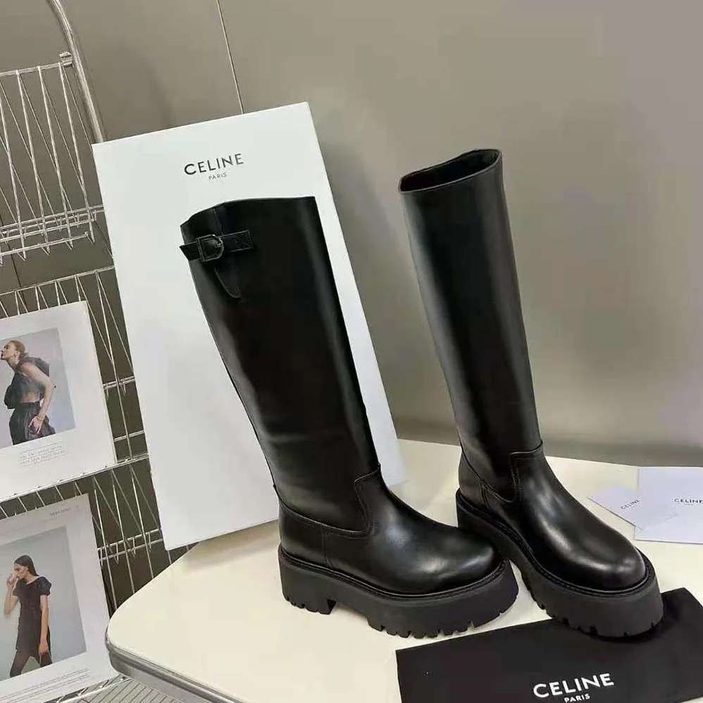 Celine Buckled High Boot in Calfskin for Women