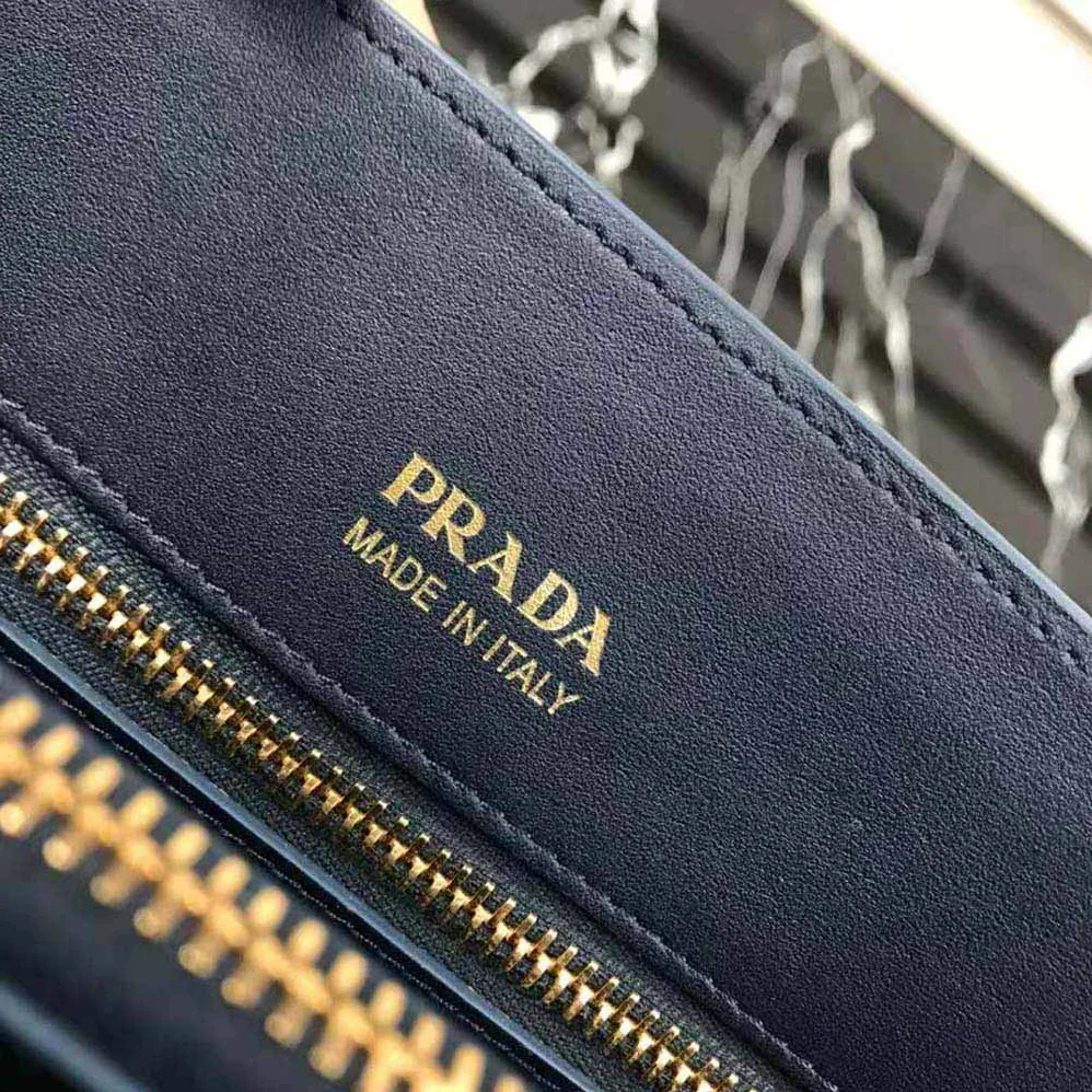 Prada Large Saffiano Leather Handbag for Women in Navy Prada Large Saffiano Leather Handbag for Women in Navy