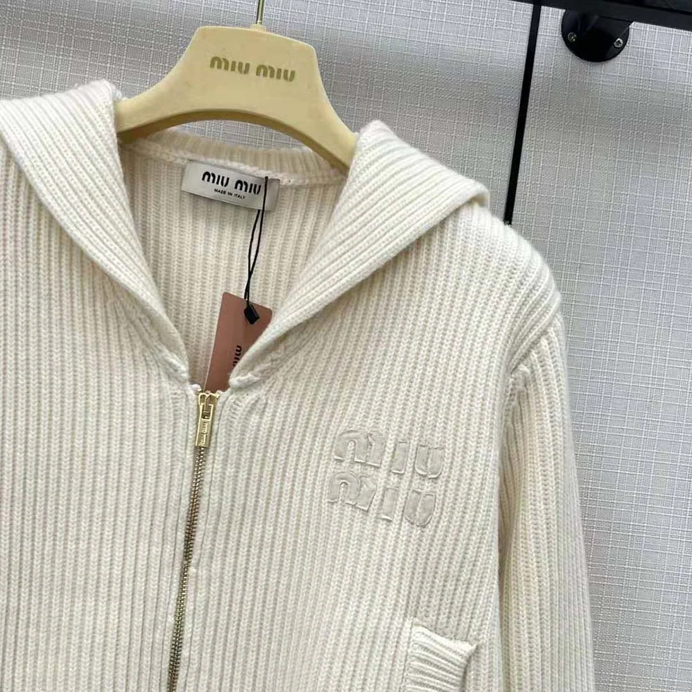 Miu Miu Wool and Cashmere Knit Cardigan-MMF846 for Women Miu Miu Wool and Cashmere Knit Cardigan-MMF846 for Women