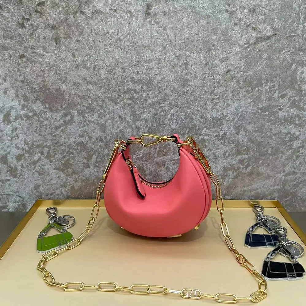 Fendi Nano Fendigraphy Pink Leather Charm for Women
