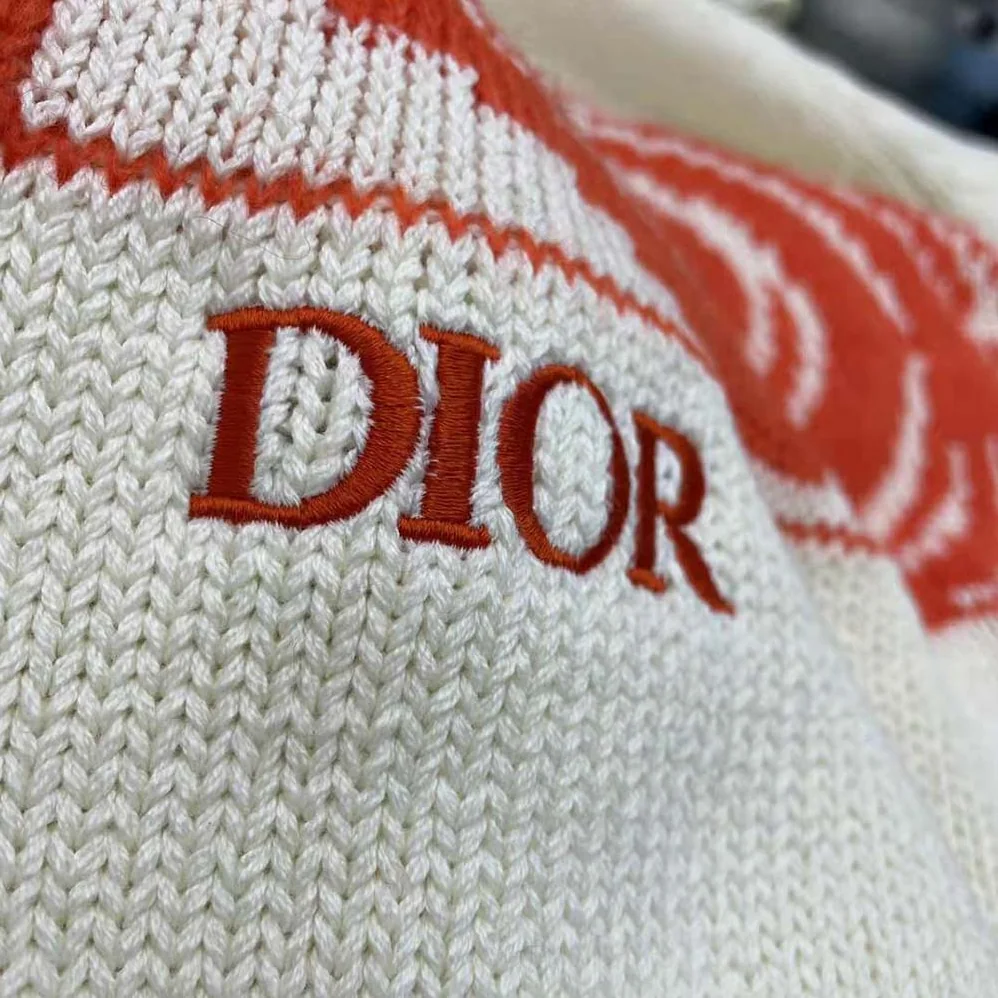 Dior Sweater White Wool and Mohair for Men in Blend Jacquard Dior Sweater White Wool and Mohair for Men in Blend Jacquard