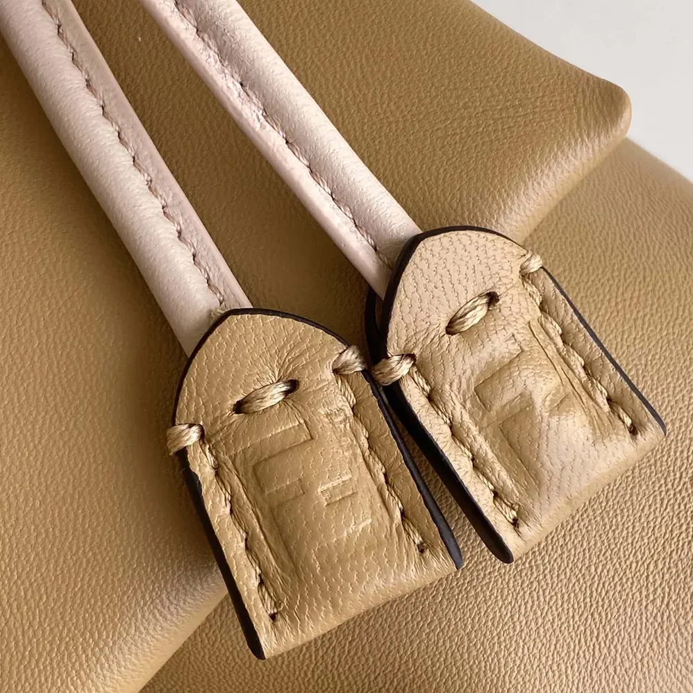 Fendi Mamma Baguette Medium Pale Brown Nappa Leather Bag for Women Fendi Mamma Baguette Medium Pale Brown Nappa Leather Bag for Women