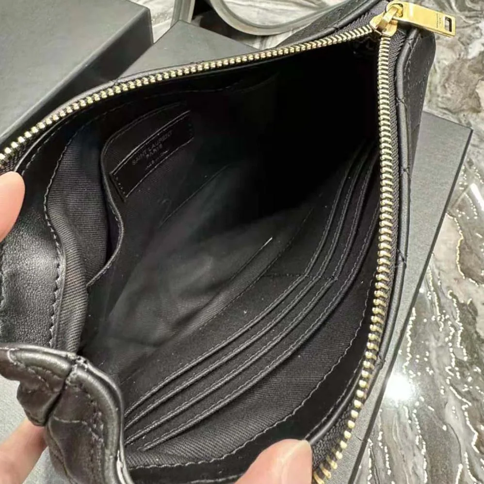 Saint Laurent YSL Gaby Cosmetic Pouch in Quilted Leather for Women Saint Laurent YSL Gaby Cosmetic Pouch in Quilted Leather for Women