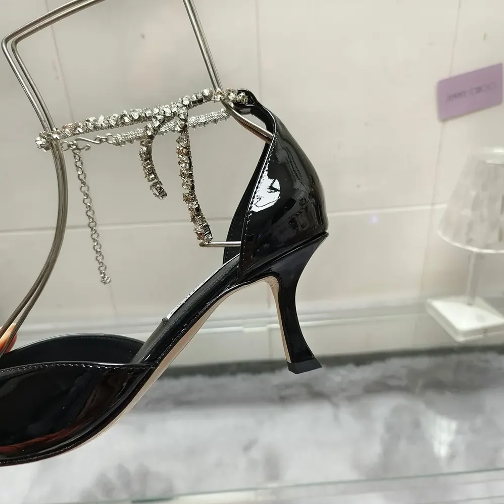 Jimmy Choo Stevie 50 Black Patent Leather Pumps for Women Jimmy Choo Stevie 50 Black Patent Leather Pumps for Women