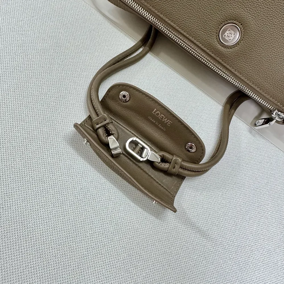 Loewe Small Madrid Bag in Supple Grained Calfskin for Women in Gray Loewe Small Madrid Bag in Supple Grained Calfskin for Women in Gray