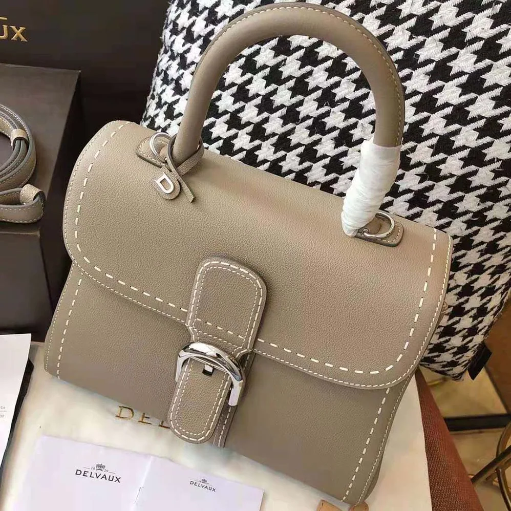 Delvaux Brillant MM Surpique in Rodeo Calf for Women in Brown Delvaux Brillant MM Surpique in Rodeo Calf for Women in Brown