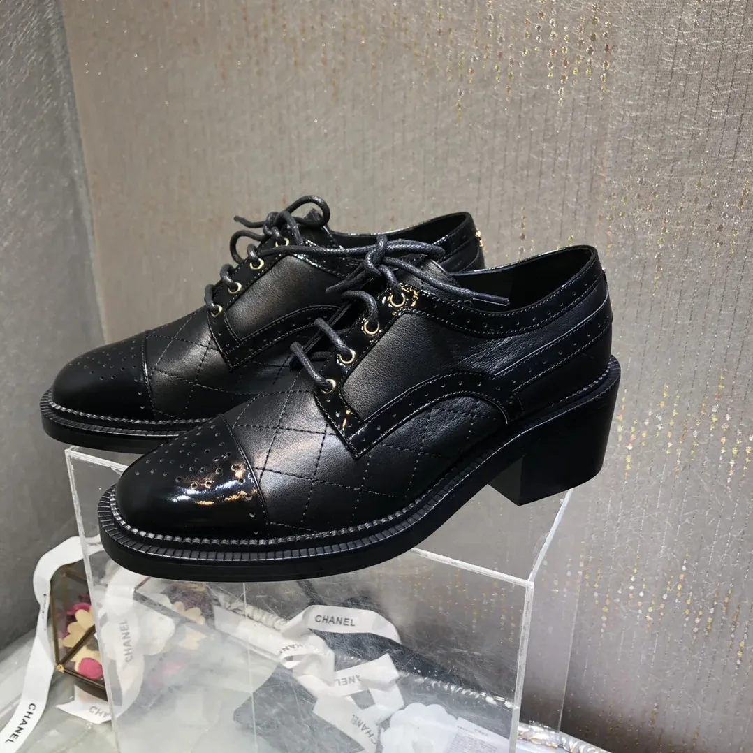 Chanel Laced Shoes Black for Women Chanel Laced Shoes Black for Women