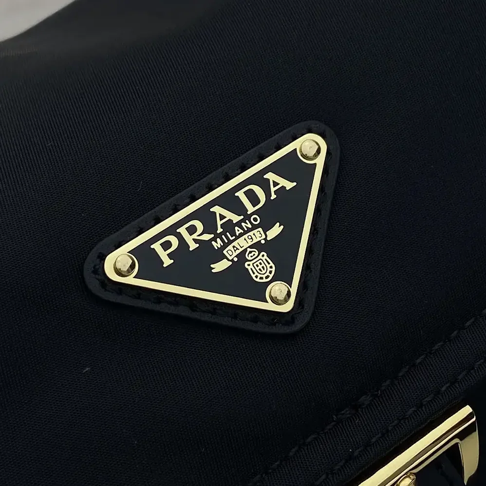 Prada Explore Large Re-Nylon Shoulder Bag With Flap for Women in Black