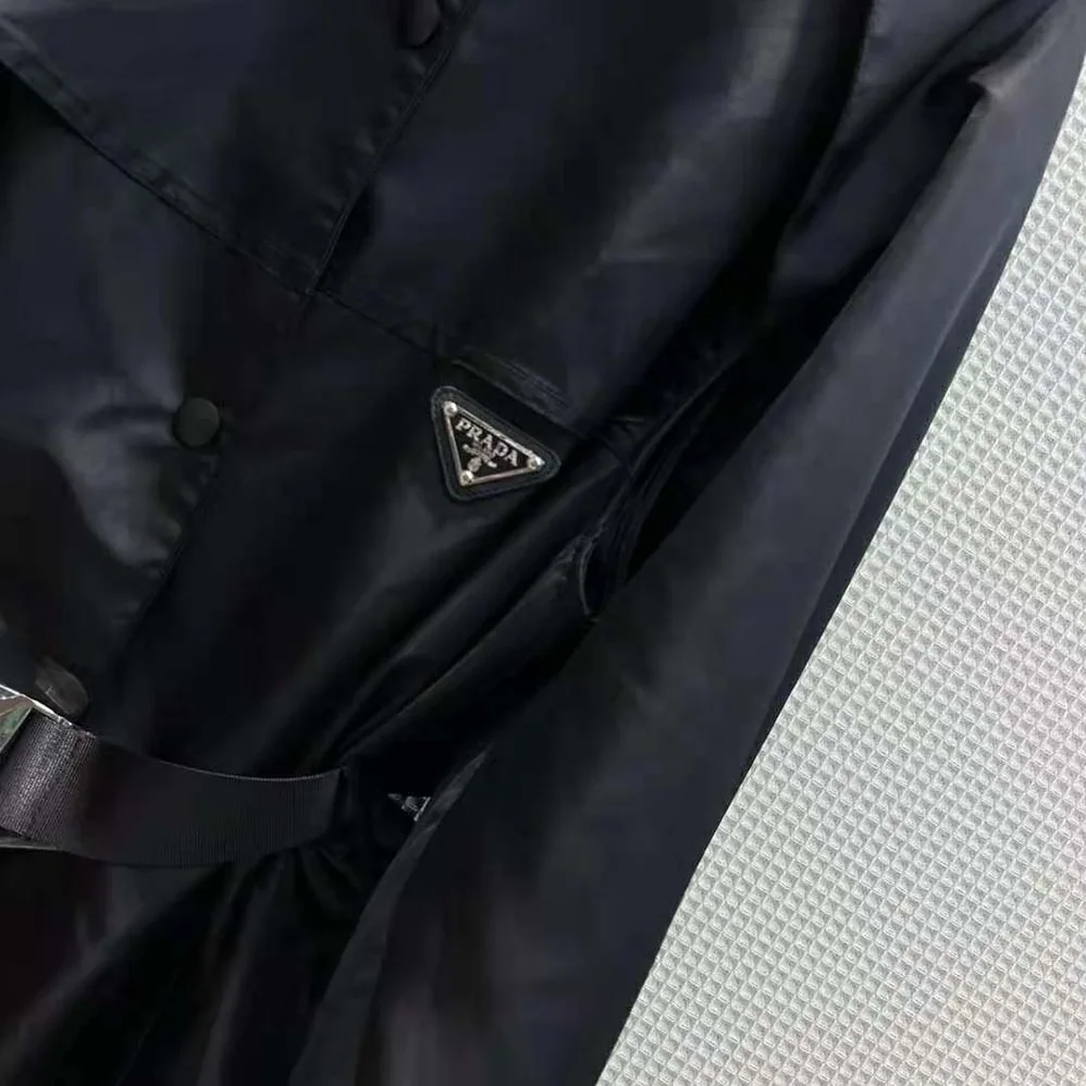 Prada Light Re-Nylon Safari Jacket for Women in Black