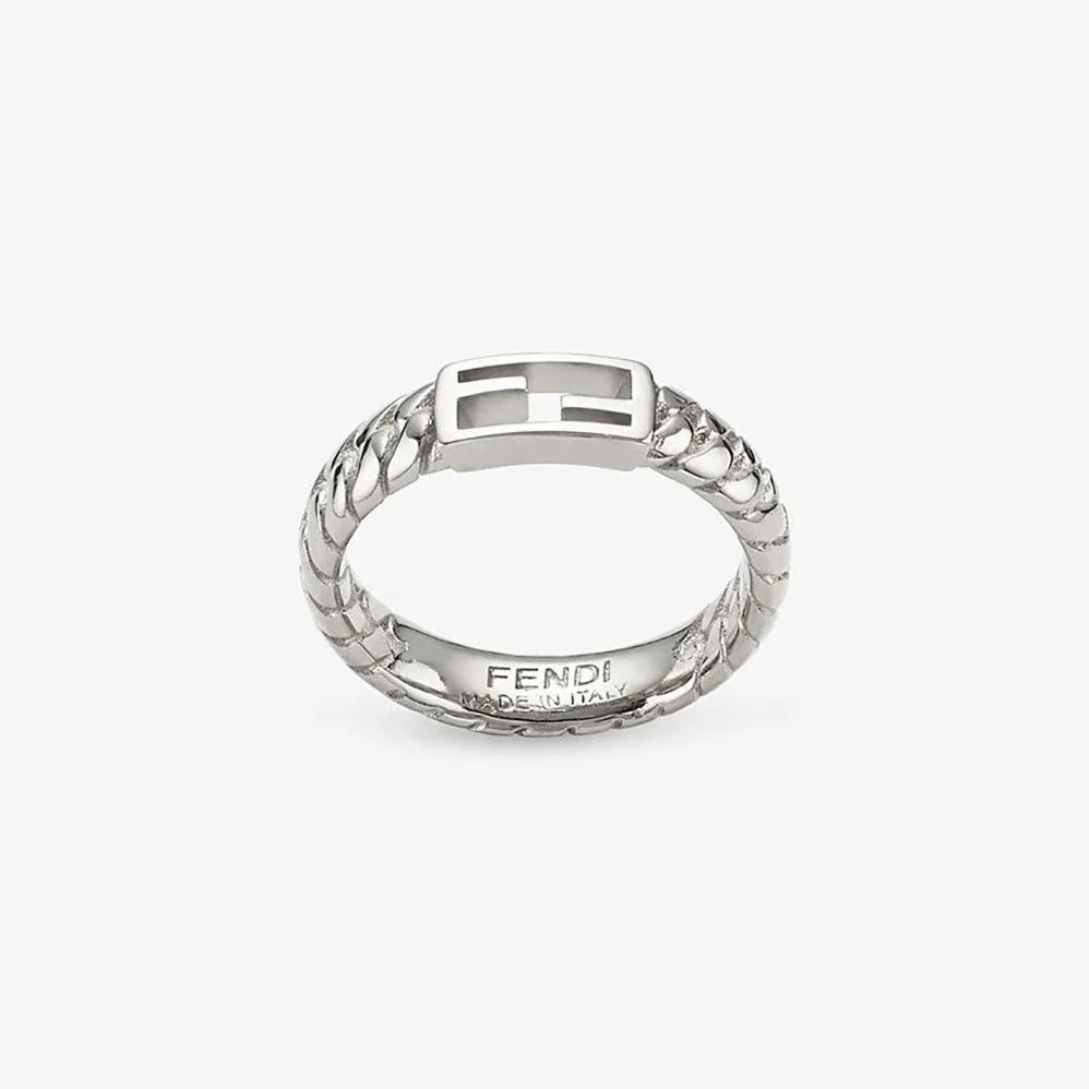 Fendi Baguette Ring-Colored Ring for Women in Silver Fendi Baguette Ring-Colored Ring for Women in Silver