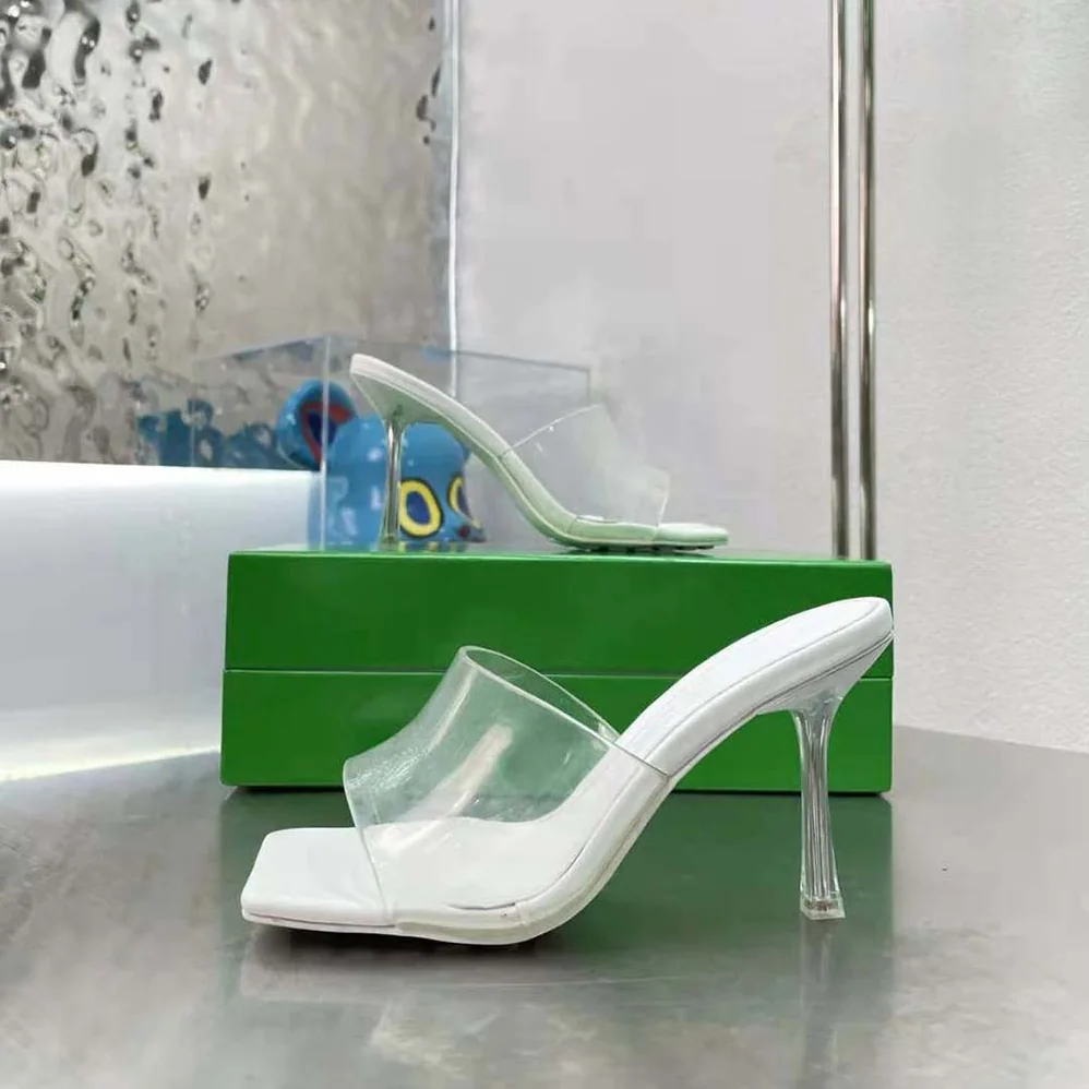 Bottega Veneta Stretch Mule Clear Rubber Mules for Women