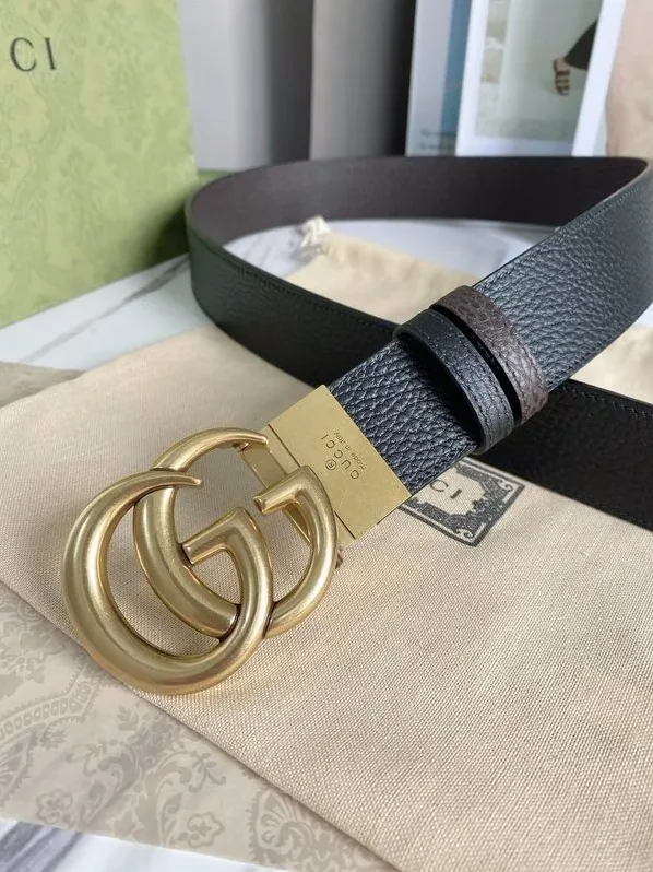 Gucci Reversible Belt With Double G Buckle Black/Light Brown, GG for Women Gucci Reversible Belt With Double G Buckle Black/Light Brown, GG for Women