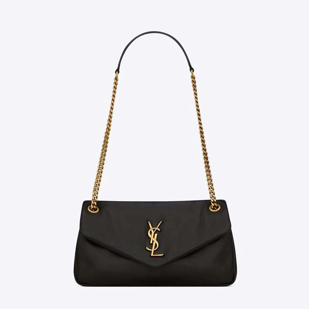 Saint Laurent YSL Calypso in Lambskin for Women in Black