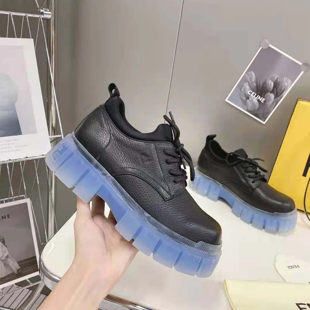 Fendi Force Black Leather Lace for Women in Ups Fendi Force Black Leather Lace for Women in Ups