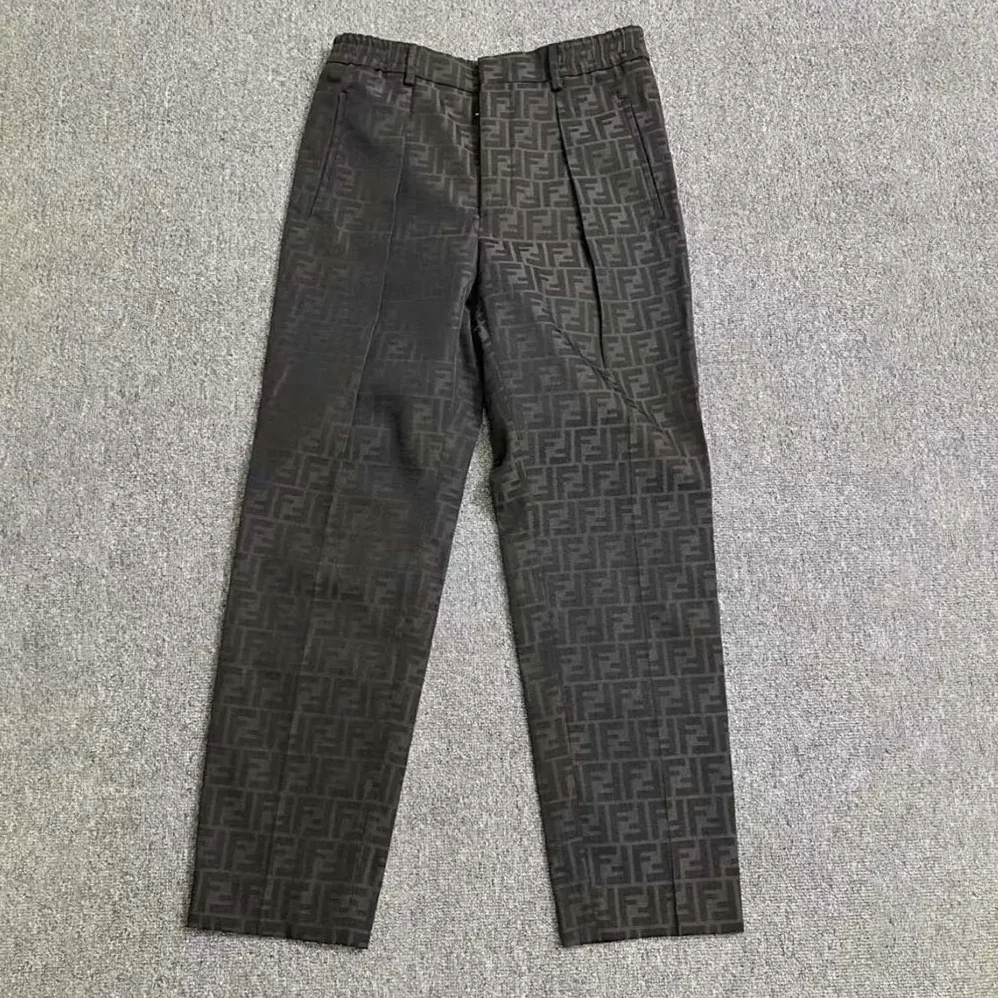 Fendi Black Fabric Trousers for Men