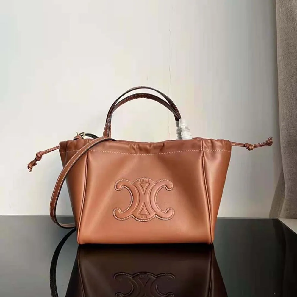 Celine Small Cabas Drawstring Cuir Triomphe in Smooth Calfskin for Women