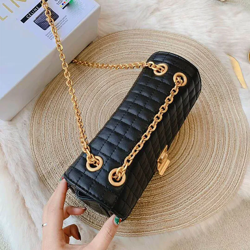 Celine Medium C Bag in Quilted Calfskin for Women in Black
