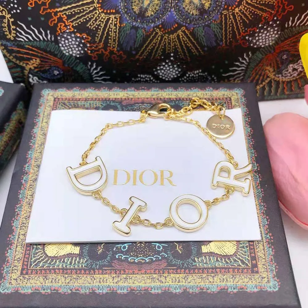 Dior Dio(r)evolution Bracelet Gold-Finish Metal and White Lacquer for Women Dior Dio(r)evolution Bracelet Gold-Finish Metal and White Lacquer for Women