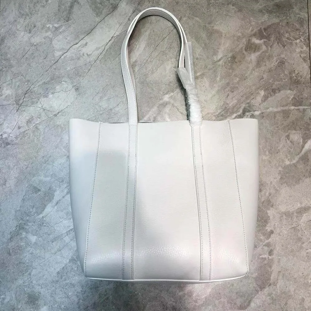 Balenciaga Everyday Tote XXS Calfskin Tote Thin Handles for Women in White