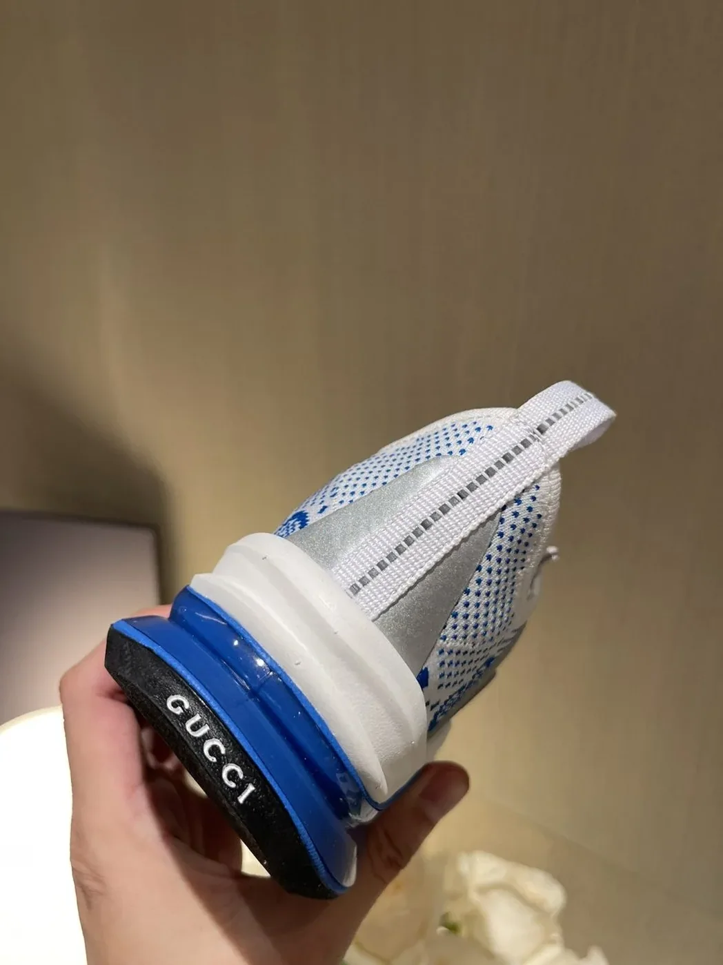 Gucci Run Sneaker White Blue for Women