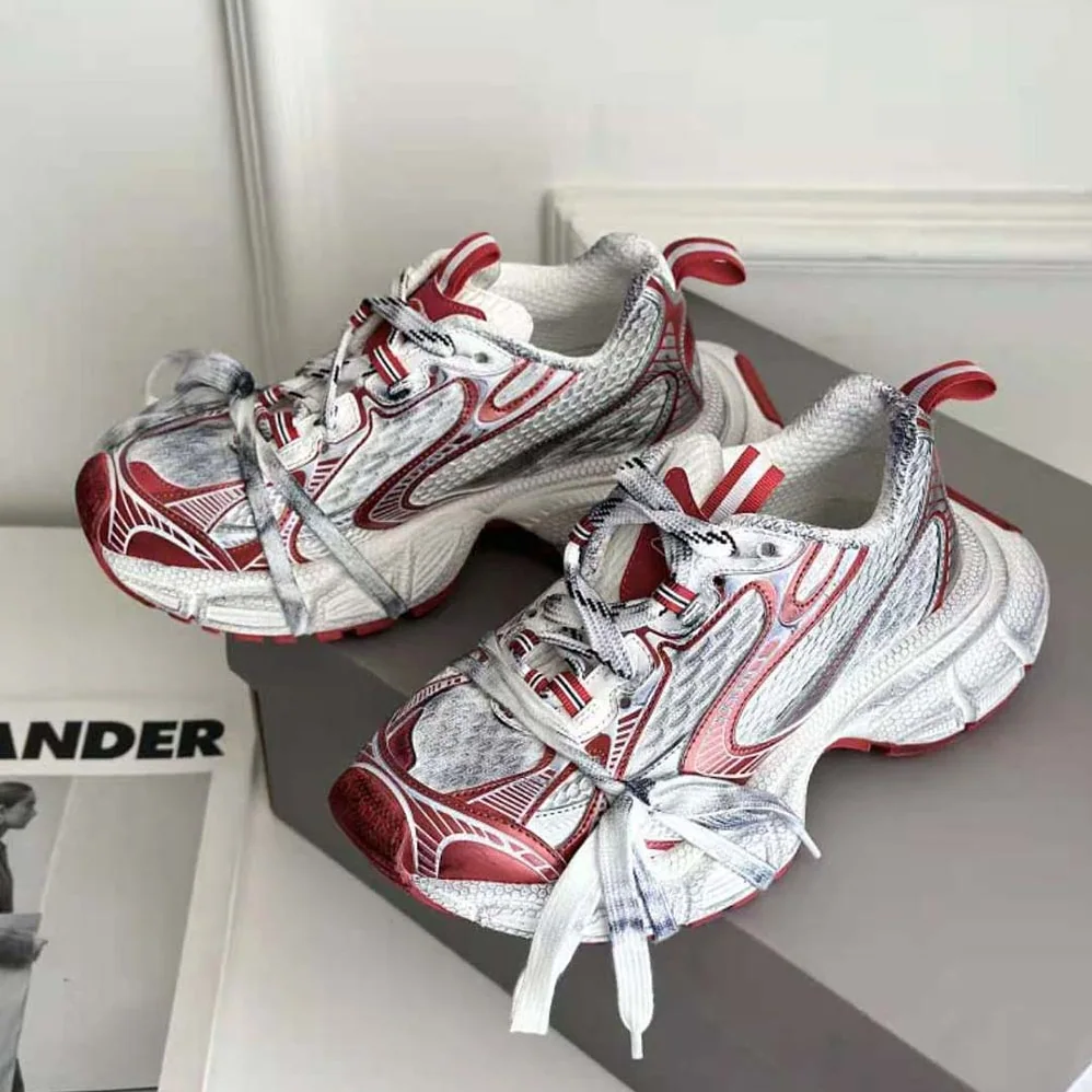 Balenciaga 3XL Sneaker in White and Red Mesh and Polyurethane for Unisex Balenciaga 3XL Sneaker in White and Red Mesh and Polyurethane for Unisex