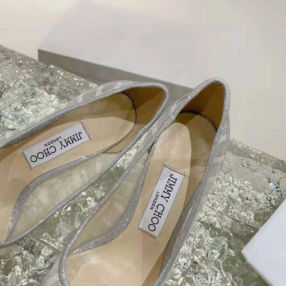 Jimmy Choo Love 100 Metallic Silver Glitter Fabric Pumps with Ivory Tulle Overlay for Women Jimmy Choo Love 100 Metallic Silver Glitter Fabric Pumps with Ivory Tulle Overlay for Women