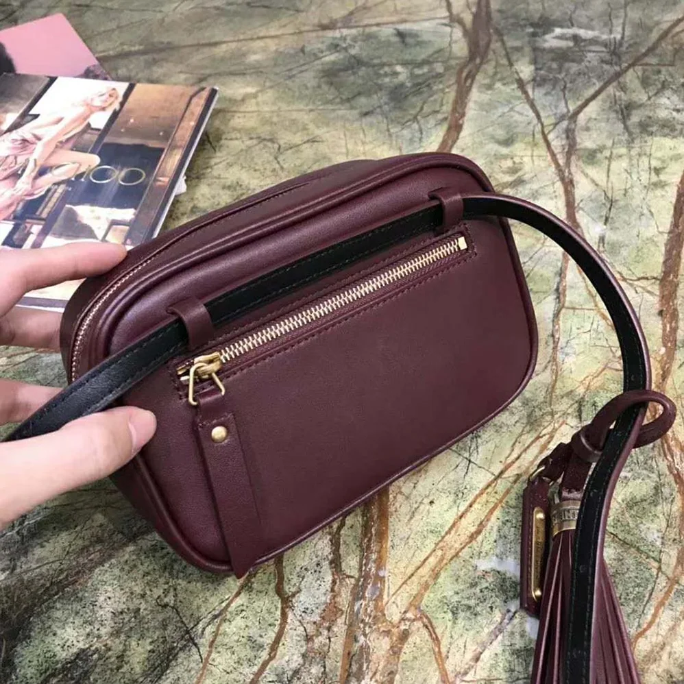 Saint Laurent YSL Lou Camera Bag Matelasse Leather for Women in Maroon